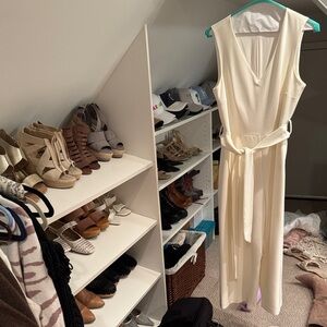Vince Camuto Elegant Cream Sleeveless Jumpsuit